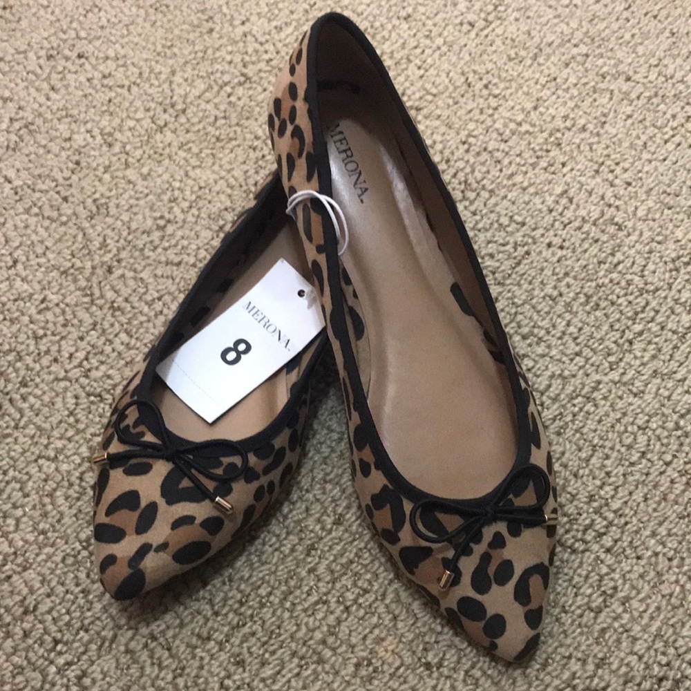 Leopard Print Flats Size 8